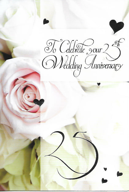 25th Wedding Anniversary Card