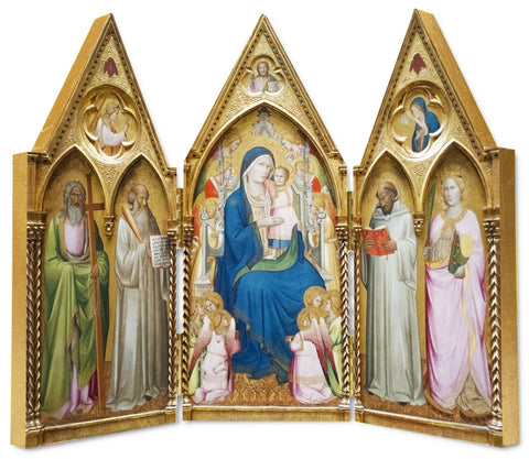 Our Lady Enthroned with Saints and Angels Triptych