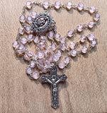 Glass Rosary/Real Crystal/Pink
