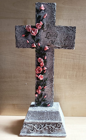 Resin Grave Cross/13 3/4 inch Standing