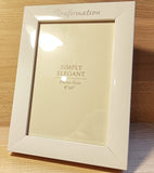 Communion Photo Frame/White Finish/Symbolic