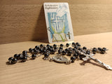 Confirmation Imit. Hematite Rosary with Card