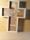 Wood message Cross - Holy Communion Cross - 2