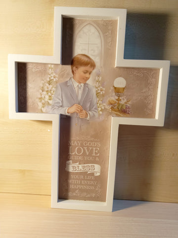 Wood message Cross - Holy Communion Cross - 2