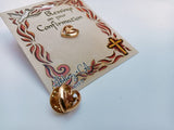 Confirmation Gift-  gold dove in heart confirm pin