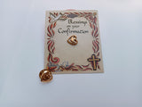 Confirmation Gift-  gold dove in heart confirm pin