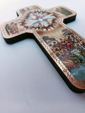 Confirmation: Wooden cross with a beautiful image