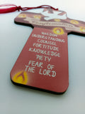 A small gift for Confirmation: Wooden cross with a beautiful image