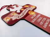 A small gift for Confirmation: Wooden cross with a beautiful image