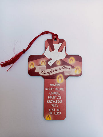 A small gift for Confirmation: Wooden cross with a beautiful image