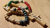 Wood Corded Rosary/Missionary Bead
