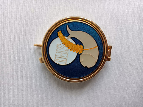 Eucharist pyx enamel fish wheat diam. 5cm