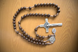 Large Wood Corded Rosary