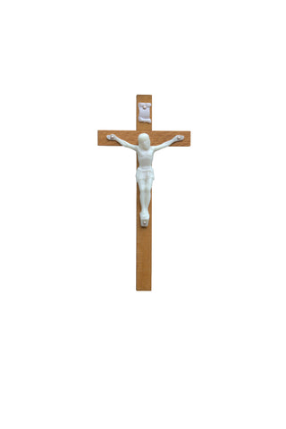 Wood Crucifix with glow in the Dark Corpus