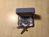 Glass Rosary/Real Crystal/Blue
