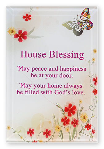 House Blessing Glass Plaque