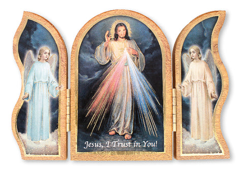 Folding Divine Mercy Triptych
