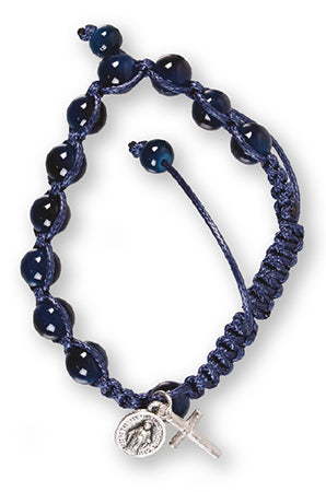 Blue Rosary Bracelet