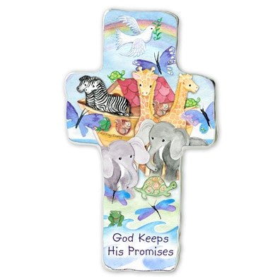 God Keeps His Promise Metal Cross Plaque