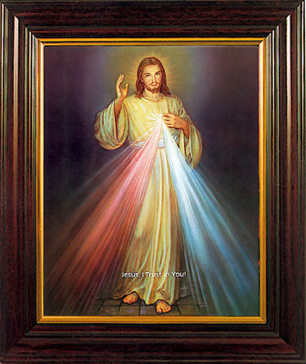 Divine Mercy Image 8 x 10" Framed