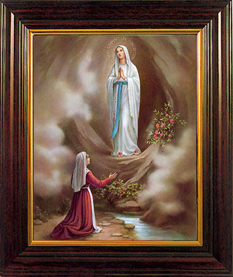 Our Lady of Lourdes 8¼ x 10" Framed