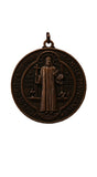 Large bronze plated St. Benedict's medal