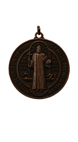 Large bronze plated St. Benedict's medal