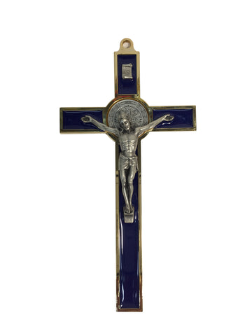 Blue St. Benedict Wall Crucifix
