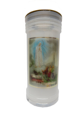 Our Lady of Fatima Votive Candle (3 days burn time)