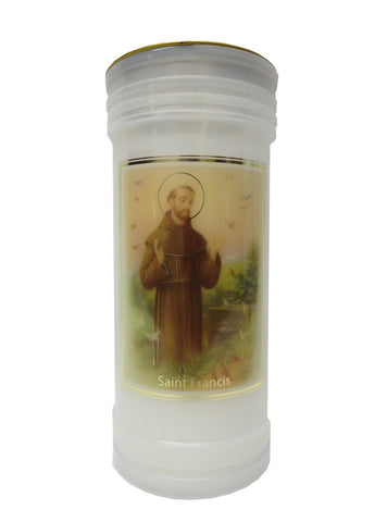 St. Francis Votive Candle (3 days burn time)