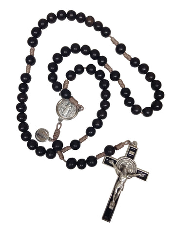 Large Wood Corded Rosary