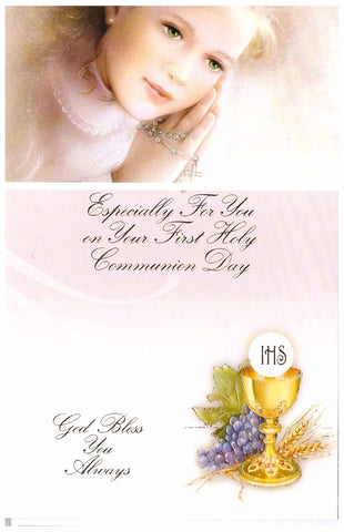 First Holy Communion Card - girl